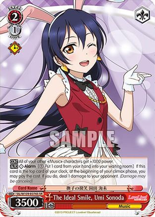 Image of The Ideal Smile, Umi Sonoda (SR) (SIL/W109-E074S SR) - Love Live! School idol festival 2 MIRACLE LIVE!