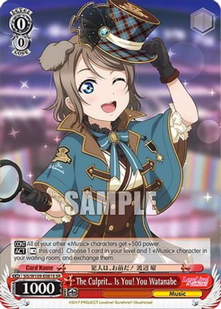 Image of The Culprit Is You! You Watanabe (SR) (SIS/W109-E081S SR) - Love Live! School idol festival 2 MIRACLE LIVE!