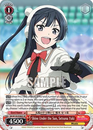 Image of Shine Under the Sun, Setsuna Yuki (SR) (SIN/W109-E086S SR) - Love Live! School idol festival 2 MIRACLE LIVE!