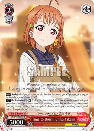 Image of Time to Brush! Chika Takami (SIS/W109-E088 C) - Love Live! School idol festival 2 MIRACLE LIVE!