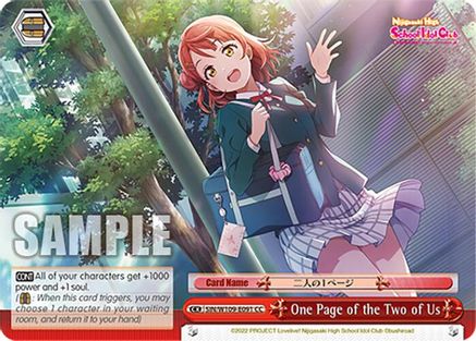 Image of One Page of the Two of Us (SIN/W109-E091 CC) - Love Live! School idol festival 2 MIRACLE LIVE!
