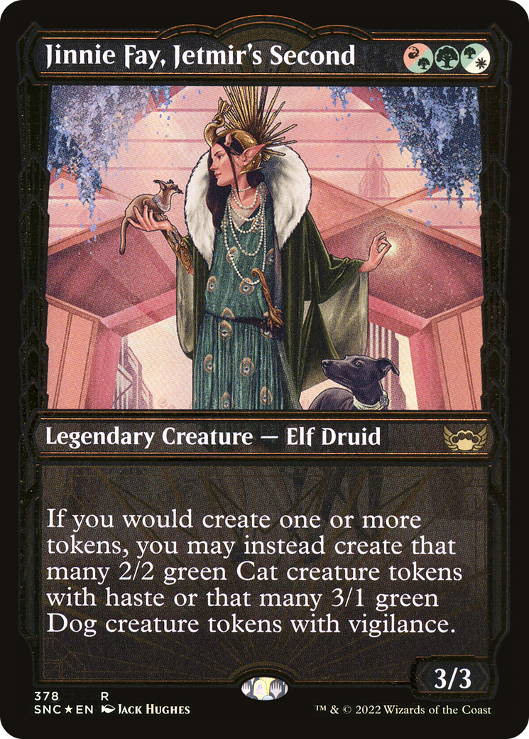 Image of Jinnie Fay, Jetmir's Second (Gilded Foil) (SNC-378) - Streets of New Capenna: (Showcase) Foil