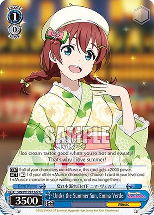 Image of Under the Summer Sun, Emma Verde (SIN/W109-E127 C) - Love Live! School idol festival 2 MIRACLE LIVE!