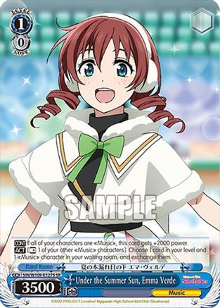 Image of Under the Summer Sun, Emma Verde (SR) (SIN/W109-E127S SR) - Love Live! School idol festival 2 MIRACLE LIVE!