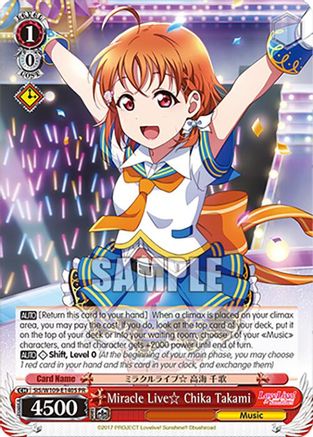 Image of Miracle Live Chika Takami (PR) (Foil) (SIS/W109-E140S PR) - Love Live! School idol festival 2 MIRACLE LIVE!
