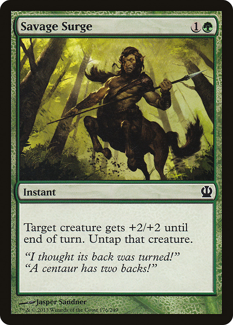 Image of Savage Surge (THS-176) - Theros Foil