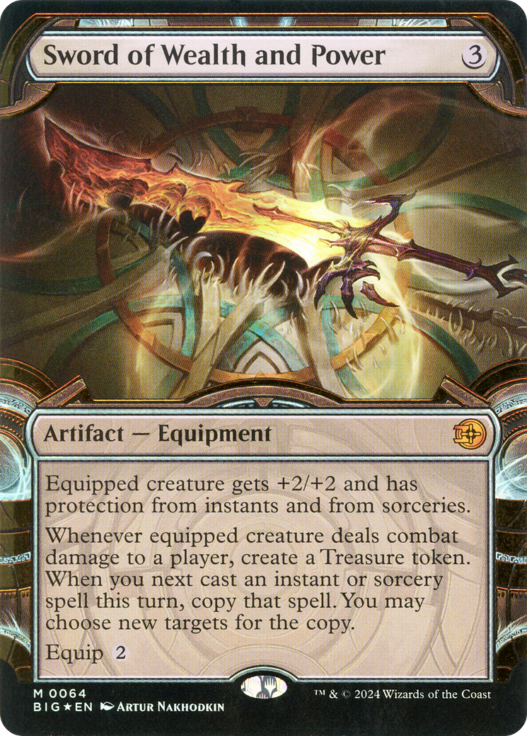 Image of Sword of Wealth and Power (Showcase) (Raised Foil) (BIG-064) - The Big Score: (Showcase) Foil