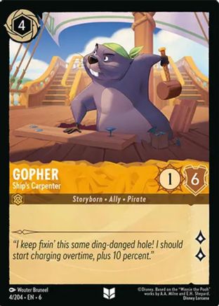 Image of Gopher - Ship's Carpenter (4/204) - Azurite Sea