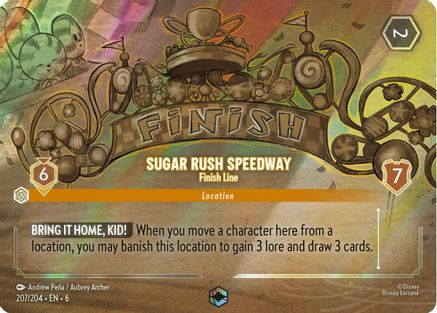 Image of Sugar Rush Speedway - Finish Line (Enchanted) (207/204) - Azurite Sea Holofoil