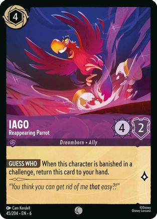 Image of Iago - Reappearing Parrot (45/204) - Azurite Sea Cold Foil