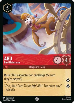 Image of Abu - Bold Helmsman (114/204) - Azurite Sea Cold Foil