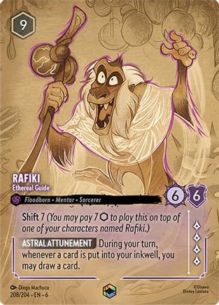 Image of Rafiki - Ethereal Guide (Enchanted) (208/204) - Azurite Sea Holofoil