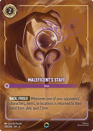 Image of Maleficent's Staff (Enchanted) (210/204) - Azurite Sea Holofoil