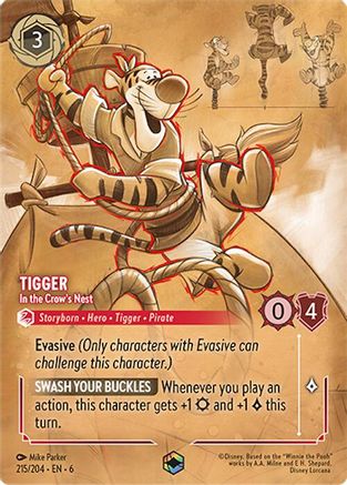 Image of Tigger - In the Crow's Nest (Enchanted) (215/204) - Azurite Sea Holofoil