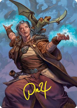 Image of Drake Hatcher 2 Art Card (29/54) (Gold-Stamped Signature) (ASFDN-029) - Art Series: Foundations