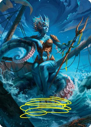 Image of Kiora, the Rising Tide Art Card (30/54) (Gold-Stamped Signature) (ASFDN-030) - Art Series: Foundations