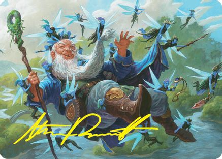 Image of Mischievous Mystic Art Card (7/54) (Gold-Stamped Signature) (ASFDN-007) - Art Series: Foundations