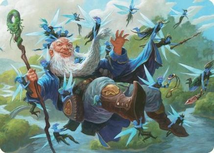 Image of Mischievous Mystic Art Card (7/54) (ASFDN-007) - Art Series: Foundations