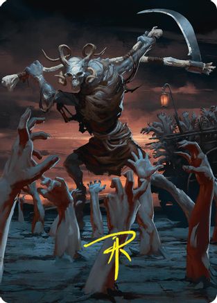 Image of Abyssal Harvester Art Card (34/54) (Gold-Stamped Signature) (ASFDN-034) - Art Series: Foundations