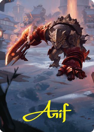 Image of Searslicer Goblin Art Card (39/54) (Gold-Stamped Signature) (ASFDN-039) - Art Series: Foundations