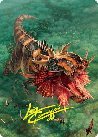 Image of Gigantosaurus Art Card (53/54) (Gold-Stamped Signature) (ASFDN-053) - Art Series: Foundations