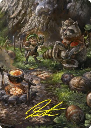 Image of Sylvan Scavenging Art Card (46/54) (Gold-Stamped Signature) (ASFDN-046) - Art Series: Foundations