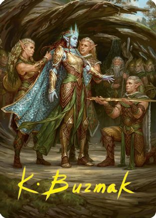 Image of Lathril, Blade of the Elves Art Card (48/54) (Gold-Stamped Signature) (ASFDN-048) - Art Series: Foundations