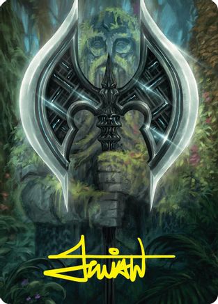 Image of Leyline Axe Art Card (49/54) (Gold-Stamped Signature) (ASFDN-049) - Art Series: Foundations