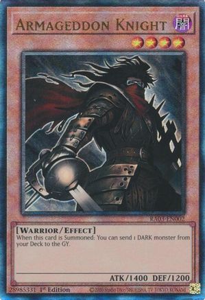 Image of Armageddon Knight (PUR) (RA03-EN002) - Quarter Century Bonanza 1st Edition