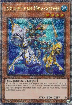 Image of Atlantean Dragoons (Quarter Century Secret Rare) (RA03-EN006) - Quarter Century Bonanza 1st Edition