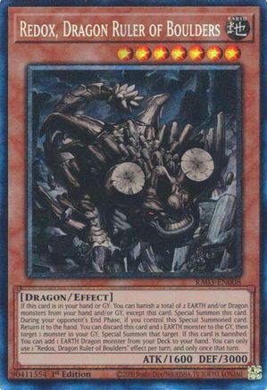 Image of Redox, Dragon Ruler of Boulders (PCR) (RA03-EN008) - Quarter Century Bonanza 1st Edition
