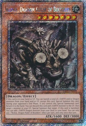 Image of Redox, Dragon Ruler of Boulders (Platinum Secret Rare) (RA03-EN008) - Quarter Century Bonanza 1st Edition