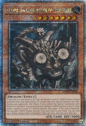 Image of Redox, Dragon Ruler of Boulders (Quarter Century Secret Rare) (RA03-EN008) - Quarter Century Bonanza 1st Edition