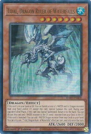 Image of Tidal, Dragon Ruler of Waterfalls (UR) (RA03-EN009) - Quarter Century Bonanza 1st Edition