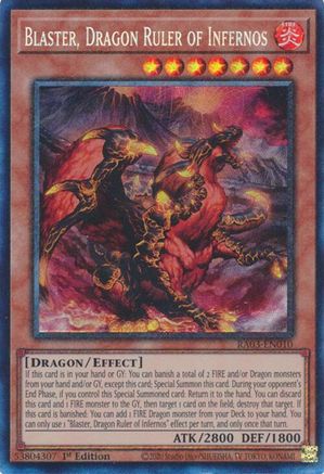 Image of Blaster, Dragon Ruler of Infernos (PCR) (RA03-EN010) - Quarter Century Bonanza 1st Edition