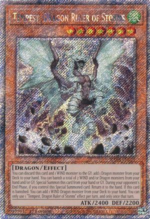 Image of Tempest, Dragon Ruler of Storms (Platinum Secret Rare) (RA03-EN011) - Quarter Century Bonanza 1st Edition