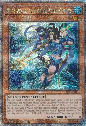 Image of Neptabyss, the Atlantean Prince (Quarter Century Secret Rare) (RA03-EN013) - Quarter Century Bonanza 1st Edition