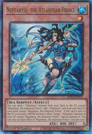 Image of Neptabyss, the Atlantean Prince (PUR) (RA03-EN013) - Quarter Century Bonanza 1st Edition