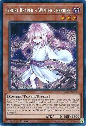 Image of Ghost Reaper & Winter Cherries (Alternate Art) (Secret Rare) (RA03-EN014) - Quarter Century Bonanza 1st Edition