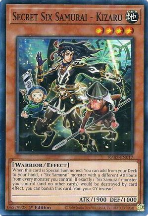 Image of Secret Six Samurai - Kizaru (RA03-EN017) - Quarter Century Bonanza 1st Edition