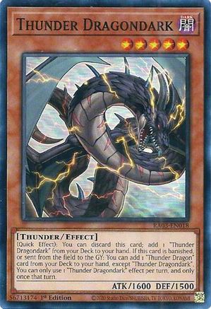 Image of Thunder Dragondark (RA03-EN018) - Quarter Century Bonanza 1st Edition