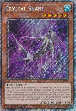 Image of Crystal Shark (Platinum Secret Rare) (RA03-EN031) - Quarter Century Bonanza 1st Edition
