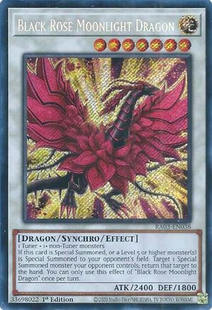 Image of Black Rose Moonlight Dragon (Secret Rare) (RA03-EN038) - Quarter Century Bonanza 1st Edition
