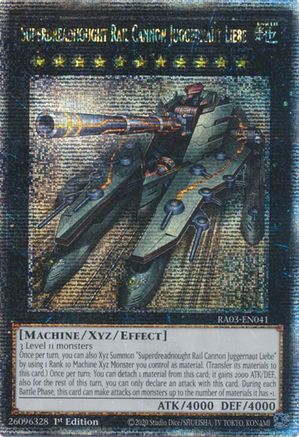 Image of Superdreadnought Rail Cannon Juggernaut Liebe (Quarter Century Secret Rare) (RA03-EN041) - Quarter Century Bonanza 1st Edition