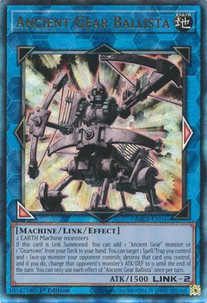 Image of Ancient Gear Ballista (PUR) (RA03-EN046) - Quarter Century Bonanza 1st Edition