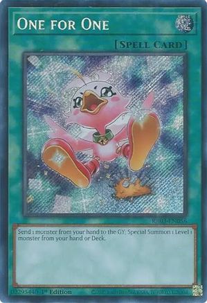 Image of One for One (Alternate Art) (Secret Rare) (RA03-EN056) - Quarter Century Bonanza 1st Edition