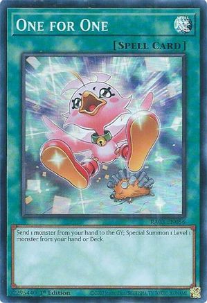 Image of One for One (Alternate Art) (RA03-EN056) - Quarter Century Bonanza 1st Edition