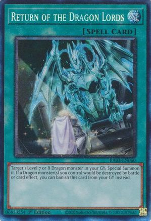 Image of Return of the Dragon Lords (PCR) (RA03-EN060) - Quarter Century Bonanza 1st Edition