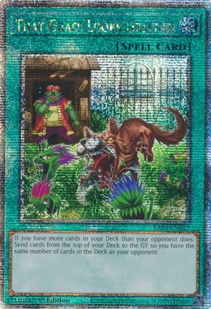 Image of That Grass Looks Greener (Quarter Century Secret Rare) (RA03-EN063) - Quarter Century Bonanza 1st Edition