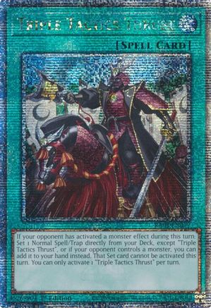Image of Triple Tactics Thrust (Quarter Century Secret Rare) (RA03-EN072) - Quarter Century Bonanza 1st Edition